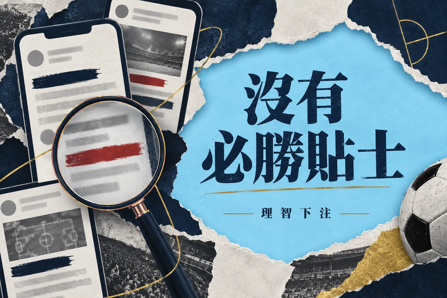 沒有必勝貼士：以放大鏡核對訊息的理智下注示意圖